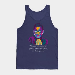 RBG Portrait and Quote Tank Top